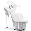 Pleaser - ADORE708SRS Sandale à bride à la cheville, Pole dance chaussures - Chaussures de pole dance - Couleur argent Product image